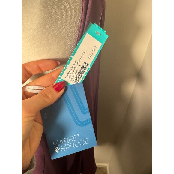 NWT Market & Spruce Purple Tank Top Size 2X - Picture 3 of 6